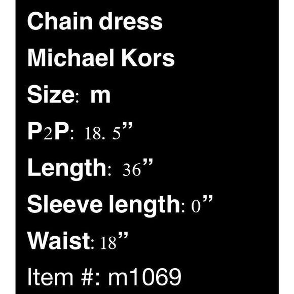 Michael Kors Black & Gold Chain Design Dress- Size M - Picture 8 of 8